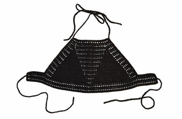 Sabina bikini de crochet hecho a mano España artesanal calidad precio rebajas mar piscina fácil lavado swimwear trae baño summer cotton algodón swimsuit quality made in Spain e-shop online sales colors black negro handmade